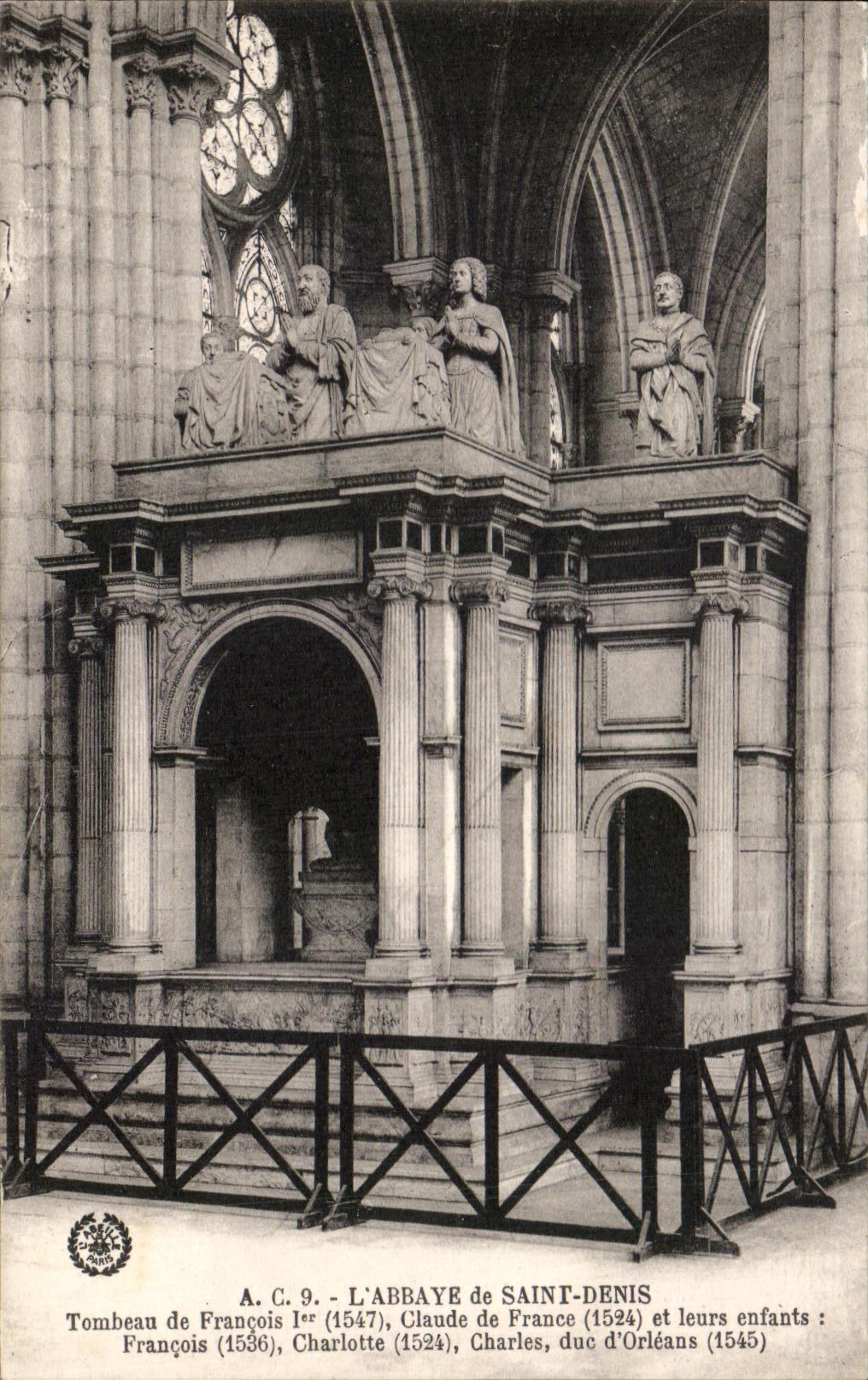 Tombeau de François Ier, Claude de France et leurs enfants — Abbaye de Saint-Denis — A.C. 9