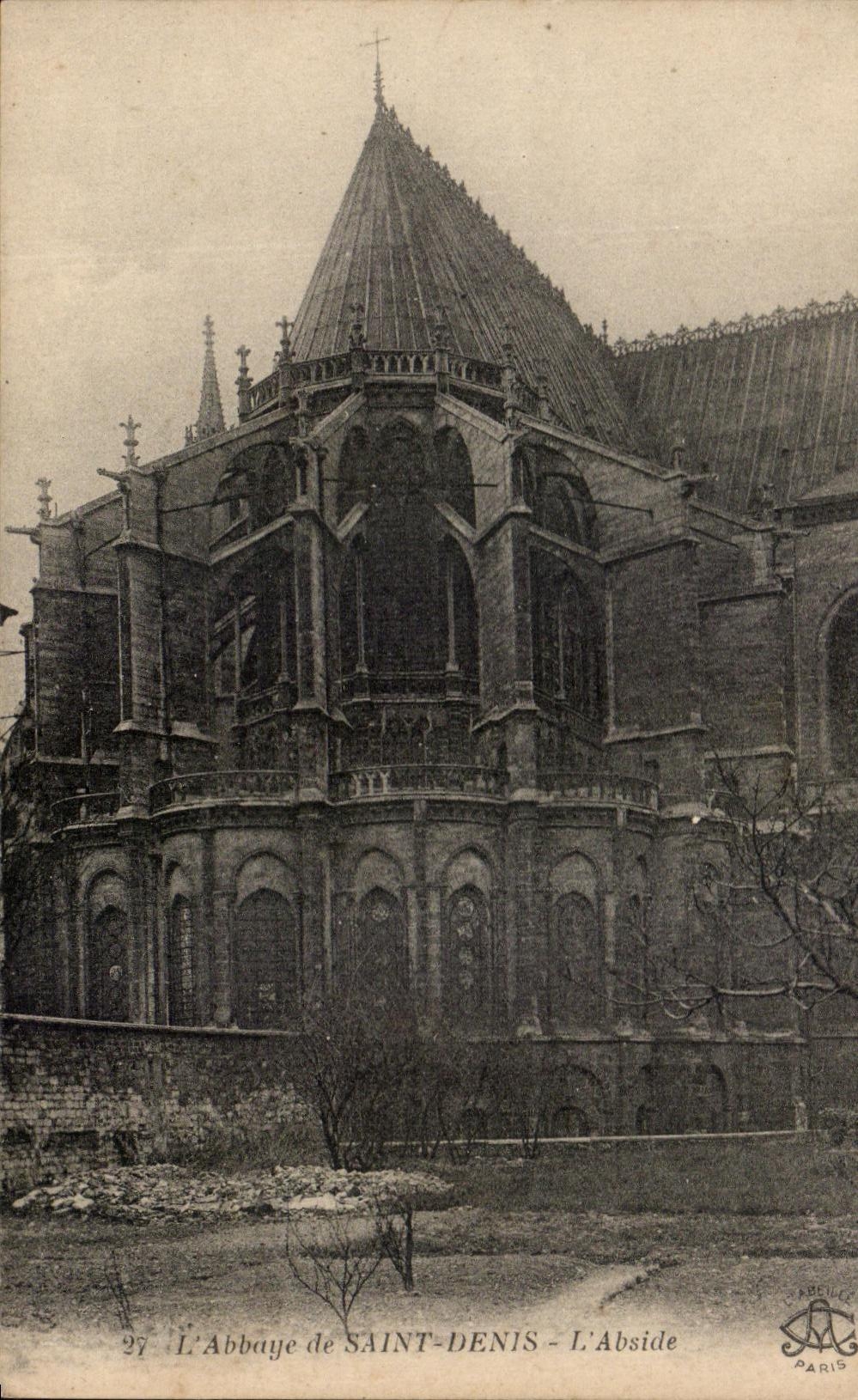 L'Abbaye de SAINT-DENIS - L'Abside — éditeur : A. PAPILLE, PARIS