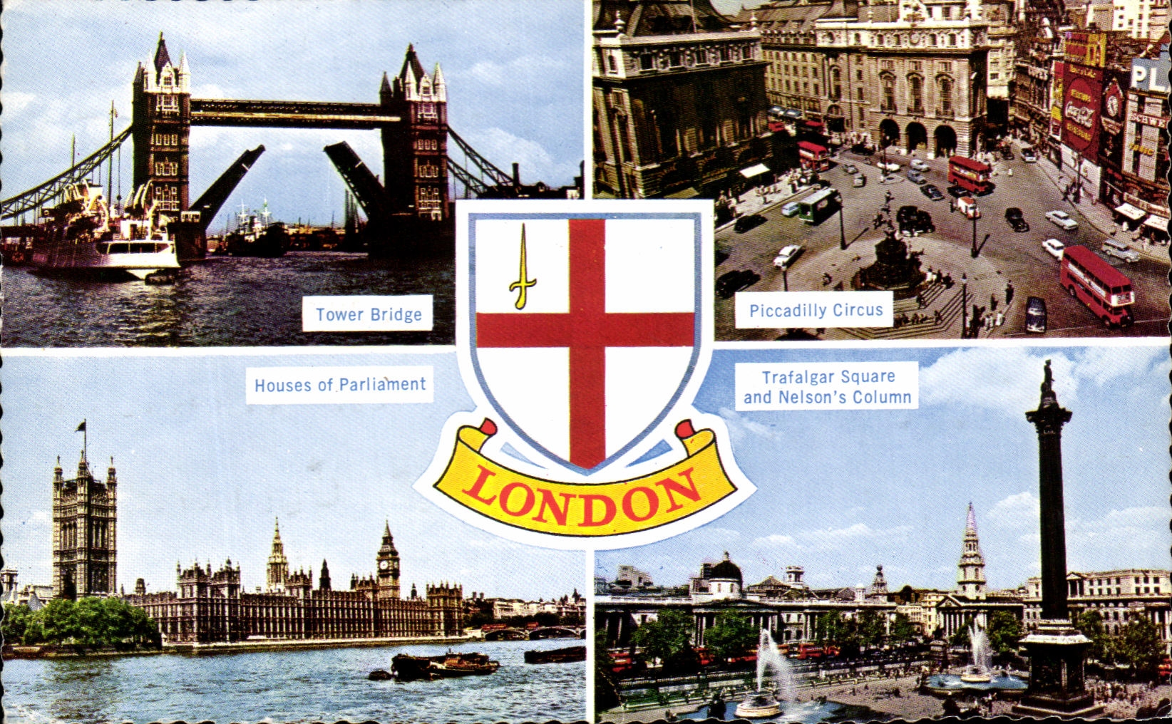 CPA Tower Bridge London Piccadilly Circus Houses of Parliament Trafalgar Square