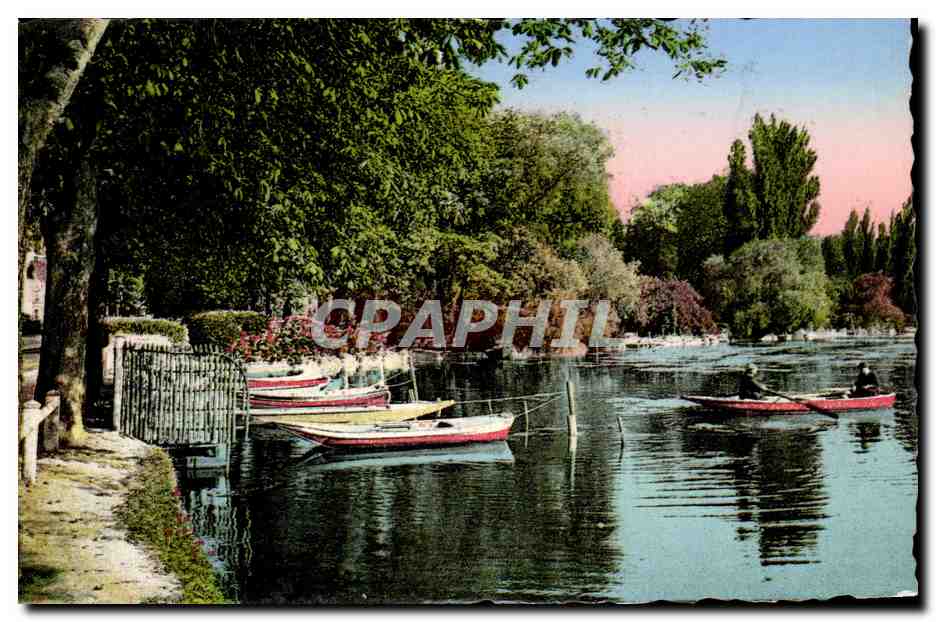Un coin du lac à Enghien-les-Bains — éditeur non visible