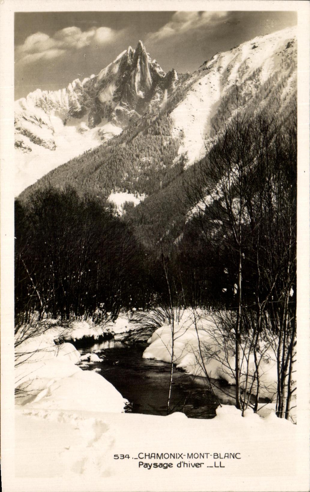 Chamonix-Mont-Blanc — Paysage d'hiver — LL, n° 534