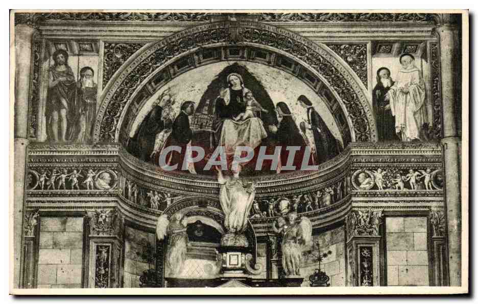 CPA La Certosa Di Pavia La Testata Del Transetto con Affresco Del Bergognone