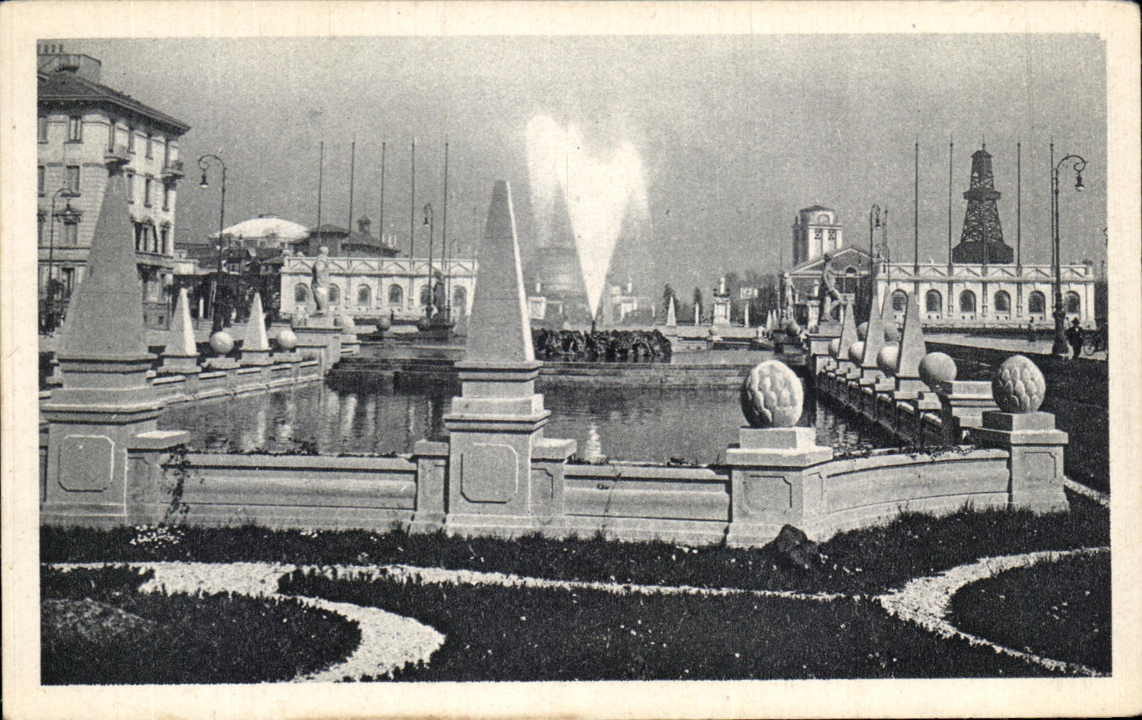 CPA Milano Fontana di Piazza Giullo Cesare 