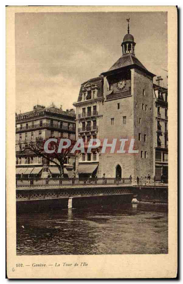 CPA Geneve La Tour De L'ile
