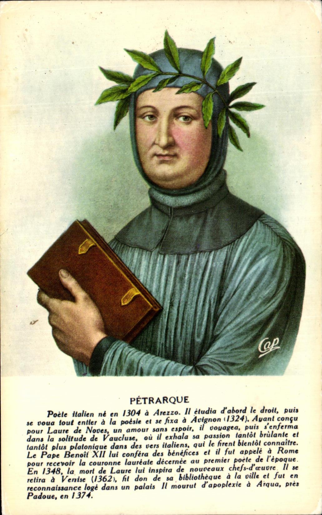 CPSM Petrarque Poete italien Ne En Arezza Il Etudia D'abord