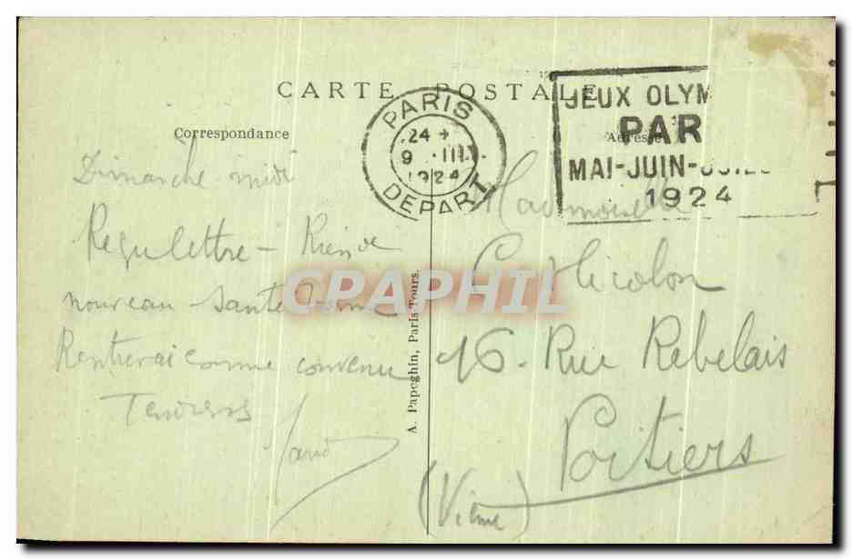 CPA Paris L'Opera Et La Station Du Metropolitain Opera Metro — Rückseite