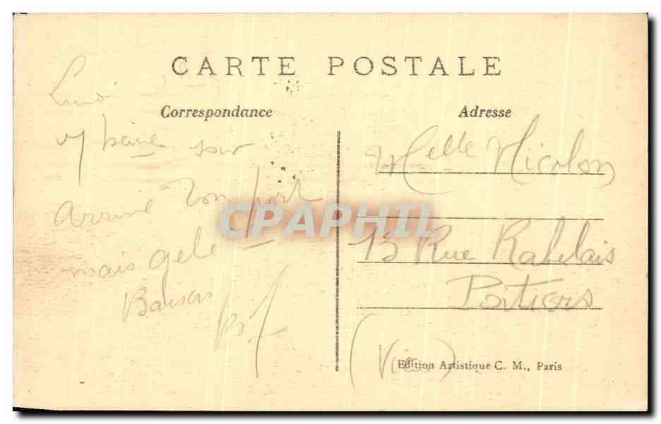 CPA Paris Le Trocadero  — Rückseite