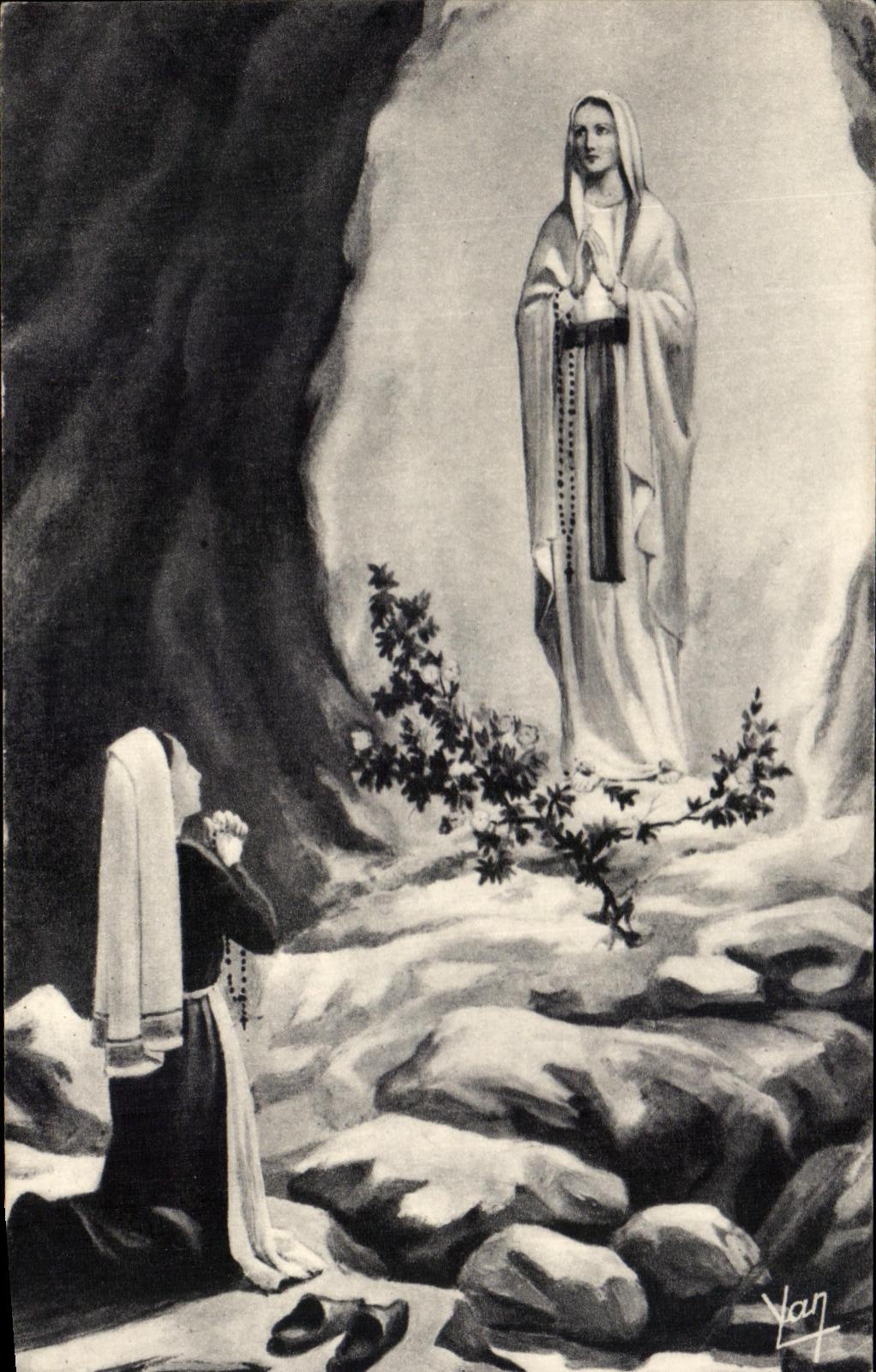 CPA Lourdes Apparition De La Vierge A Bernadette soubirous