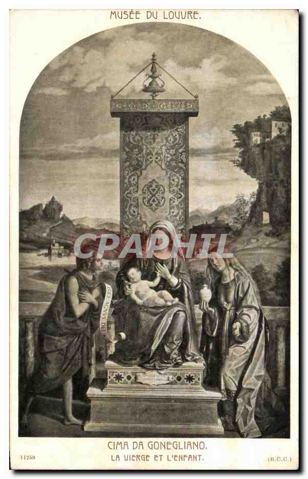 CPA Cima Da Gonegliano la Vierge Et L'Enfant Musee du Louvre Paris 