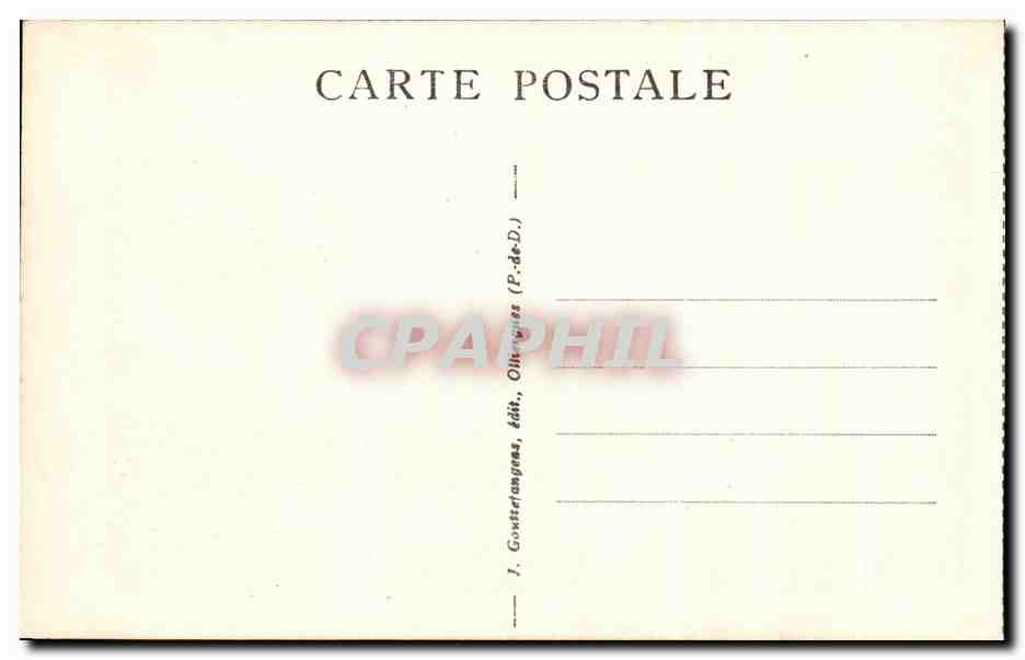 CPA Le Mont Dore Paysage Route de Besse Vaches — Verso