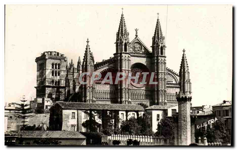 CPA Palma De Mallorca Fachada De La Catedral Facade De La Cathedrale Front Cathedral