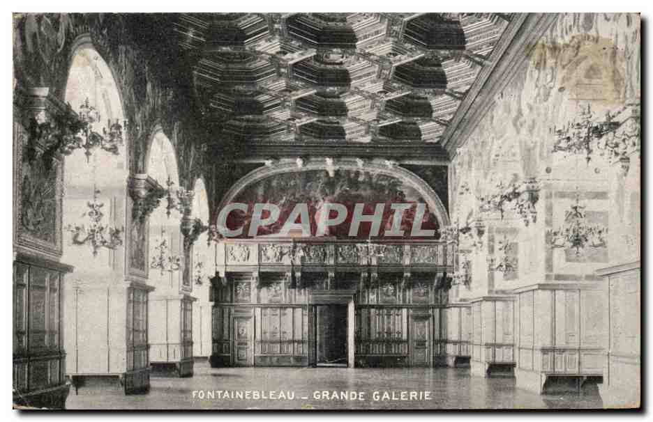 Fontainebleau — Große Galerie — unbekannter Verleger, Seriennummer nicht sichtbar