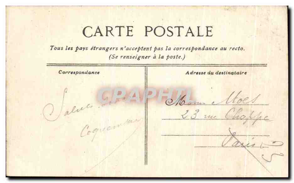 CPA Parc De Versailles Bains et Grotte d'Apollon — Verso