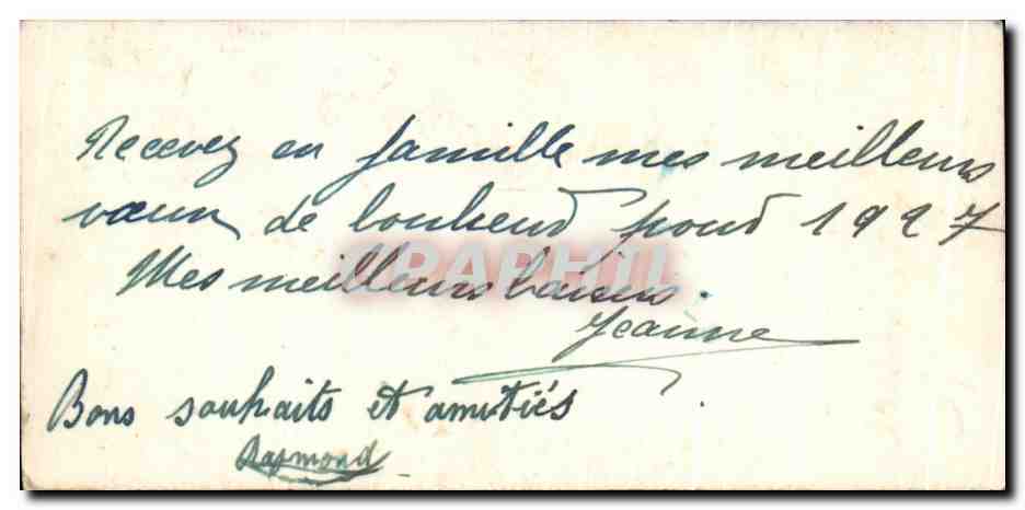CPA Bonne annee — Rückseite