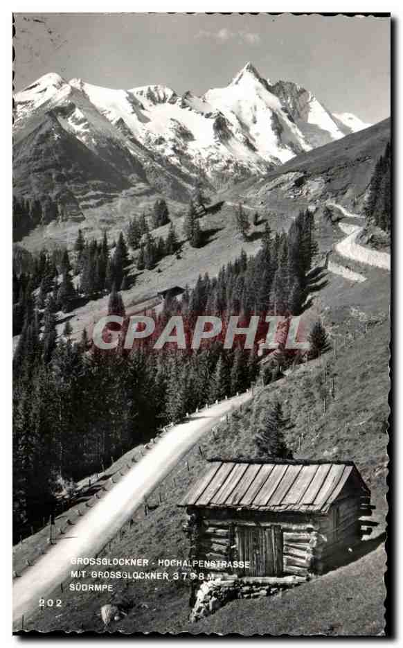 CPA Grossglockner Hochalpnestrasse mit Grossglockner Sudrumpe 