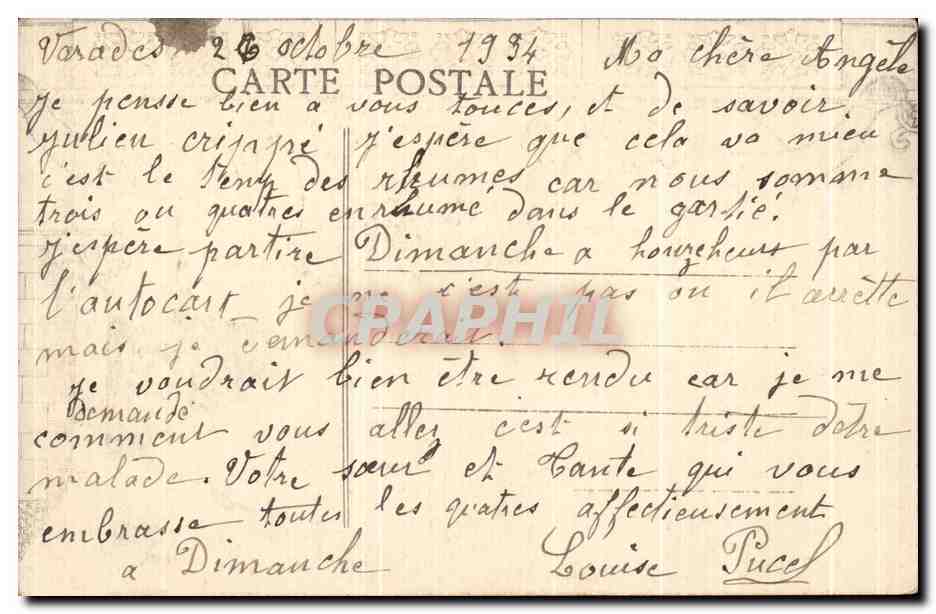 CPA Souvenir Notre Dame du Marillais — Rückseite