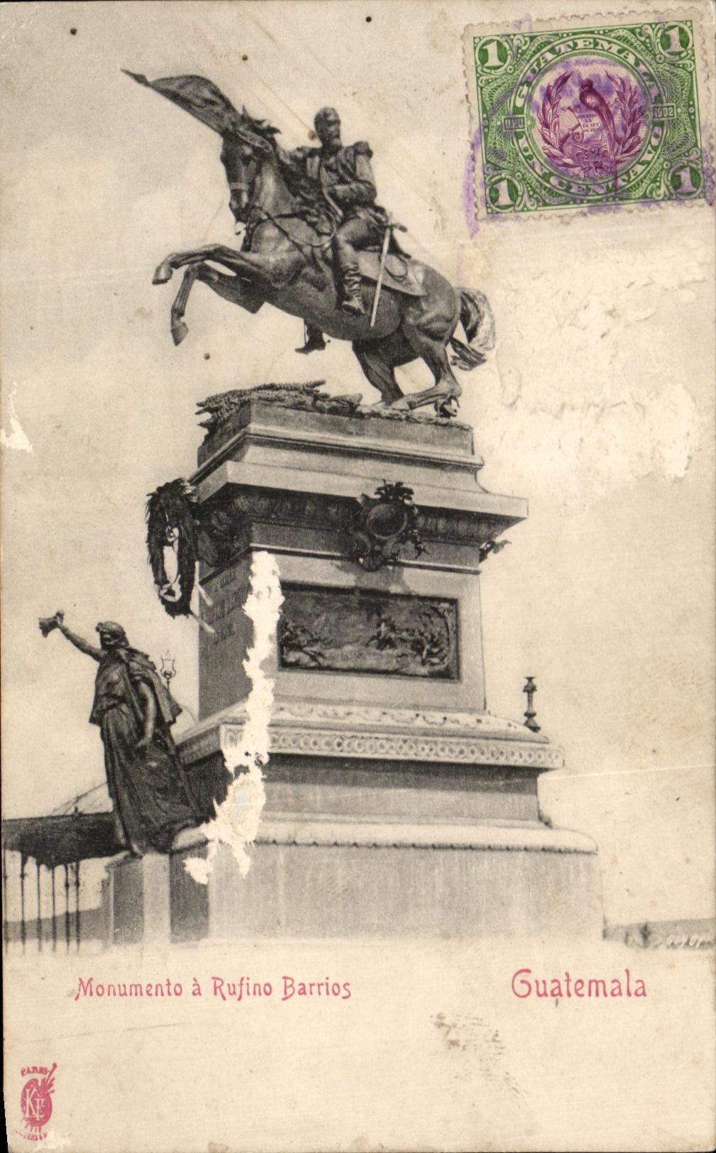 CPA Monumento a Rufino Barrios Guatemala