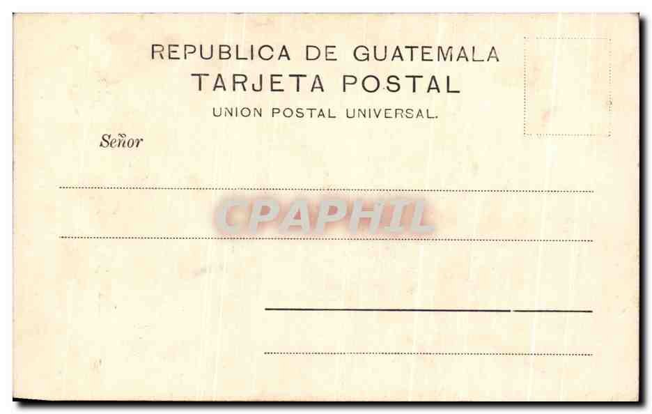 CPA Monumento a Rufino Barrios Guatemala — Rückseite