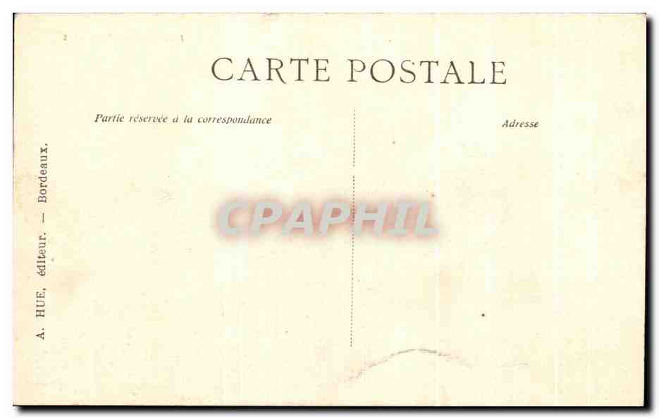 CPA Bordeaux Fontaine des Girondins — Verso