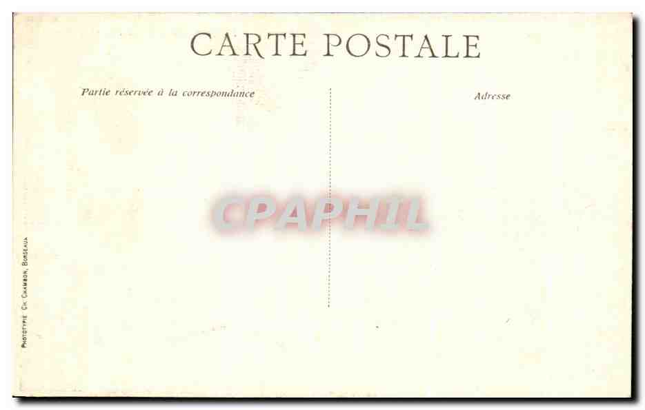 CPA Bordeaux Esplanade des Quinconces — Verso
