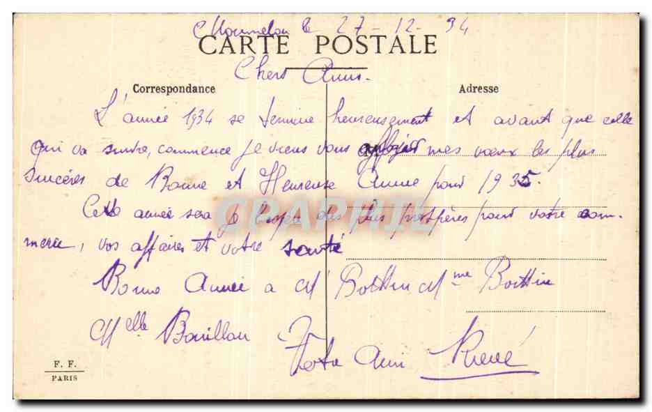 CPA Mourmelon Fontaine Femme  — Back
