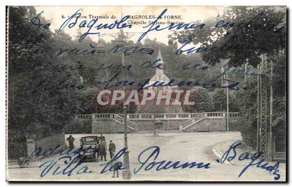 CPA Station Termale de Bagnoles de L'Orne Chapelle St Jean Baptiste