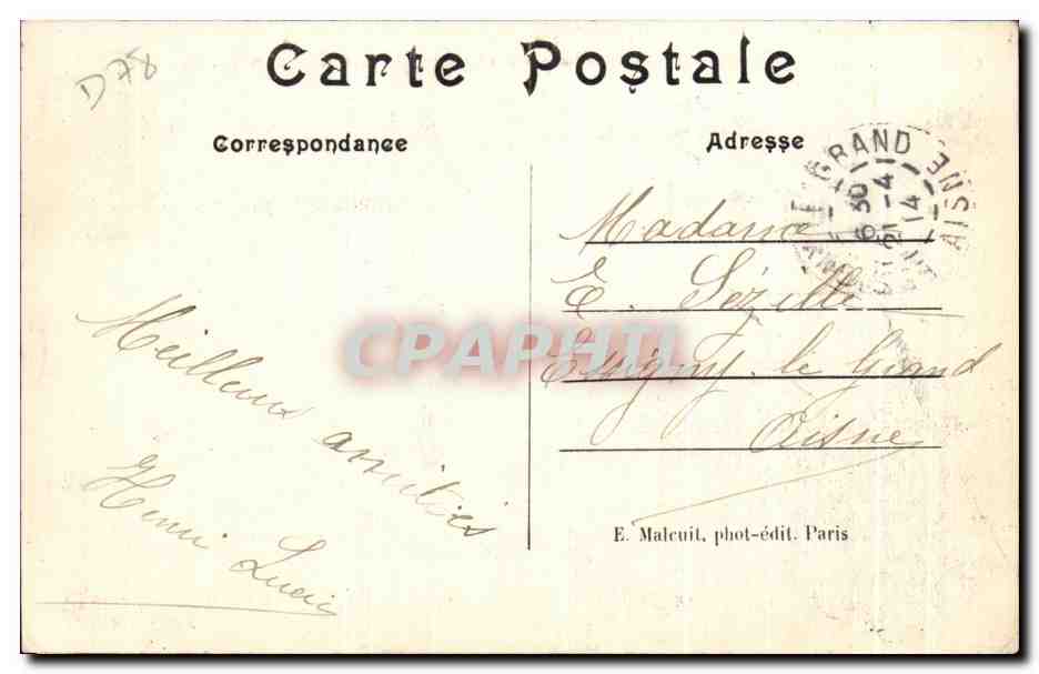 CPA Chateau de Dampierre Les Canaux — Back