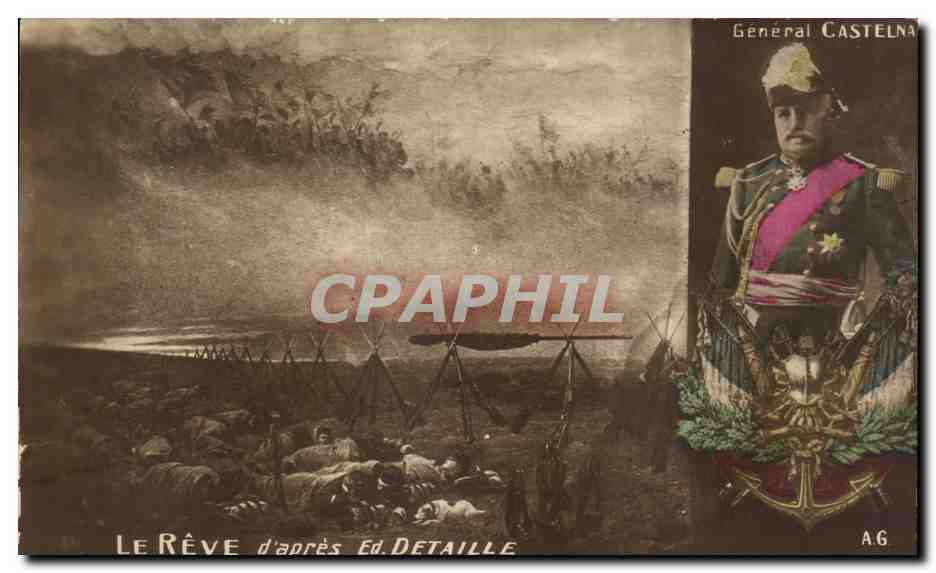 CPA Le Reve D'Anres Detaille General Castelnau militaria 