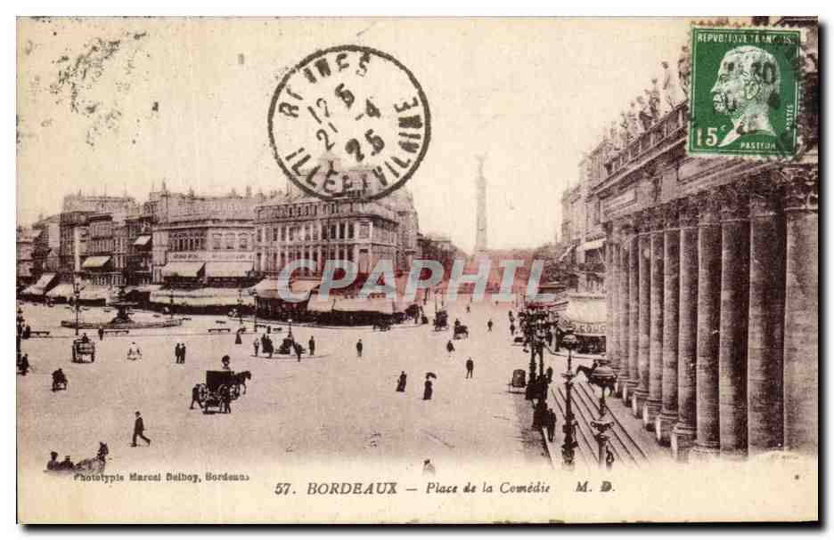 CPA Bordeaux Place De La Comedie