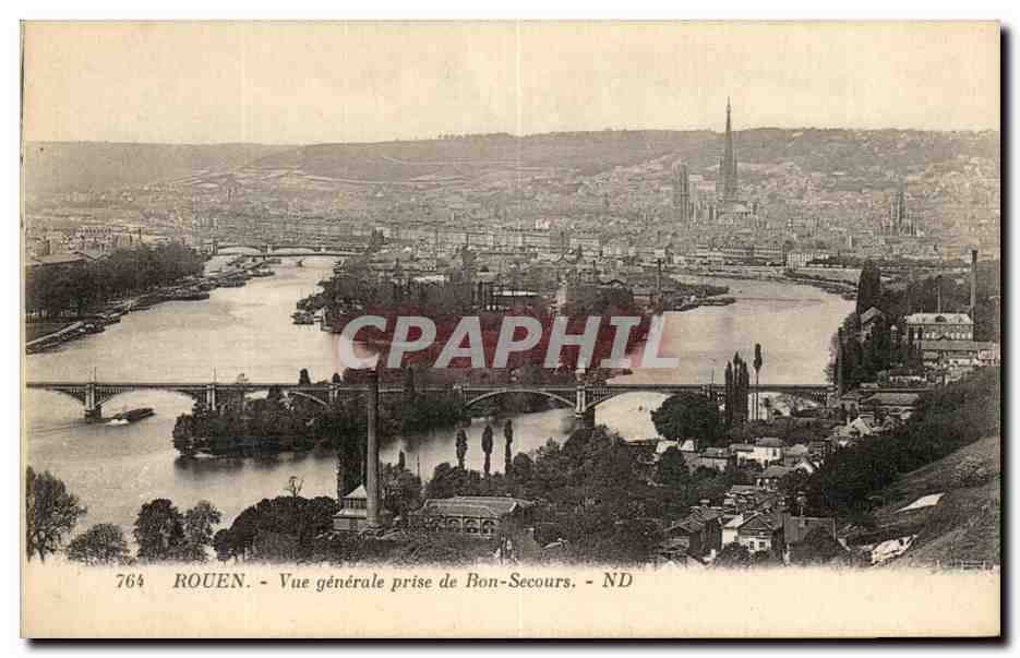 CPA rouen Vue Generale Prise De bon secours