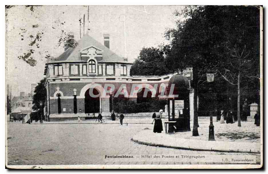 CPA Fontainebleau Hotel Des Postes Et Telegraphes