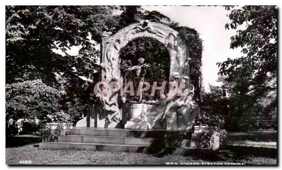 CPA Wien Johann Strauss Denkmal Musique Violon 