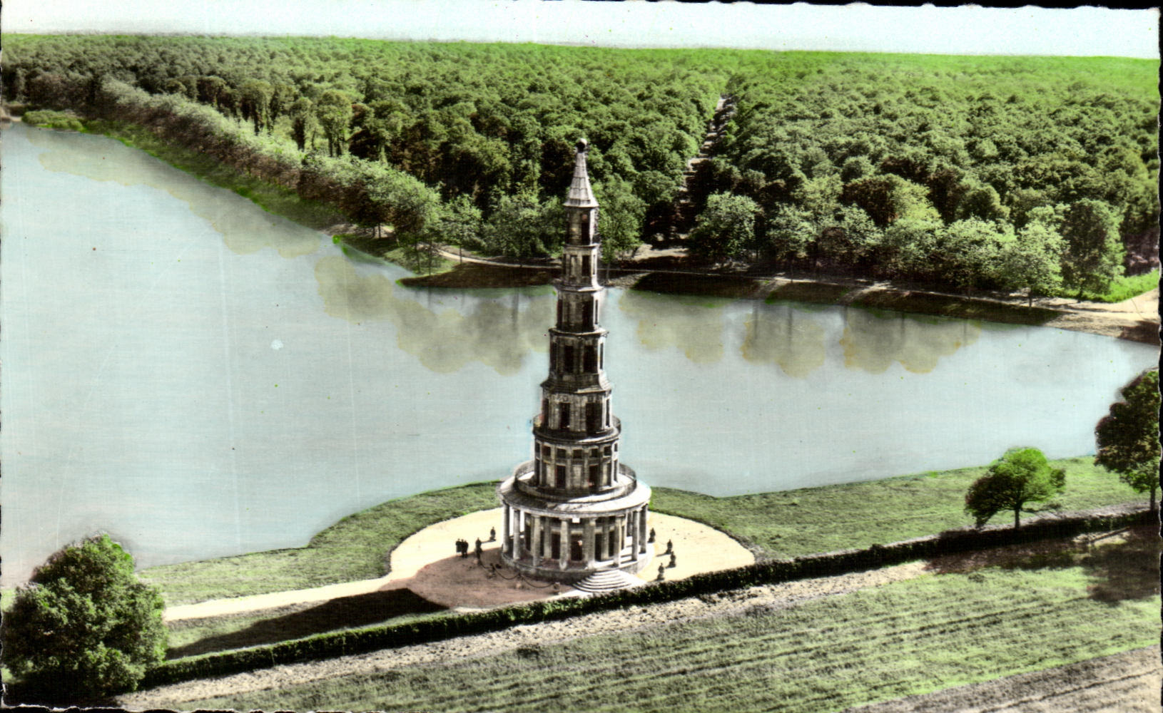 CPA Avion Au Dessus De La Pagode De Chanteloup Foret D'Amboise Monument Historique 