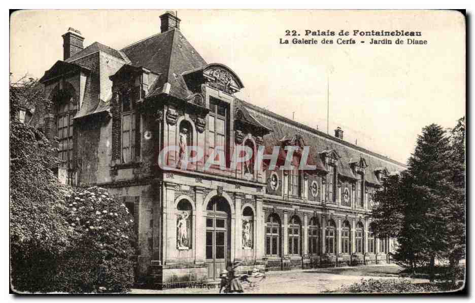 Palacio de Fontainebleau — La Galería de los Ciervos - Jardín de Diana — n°22