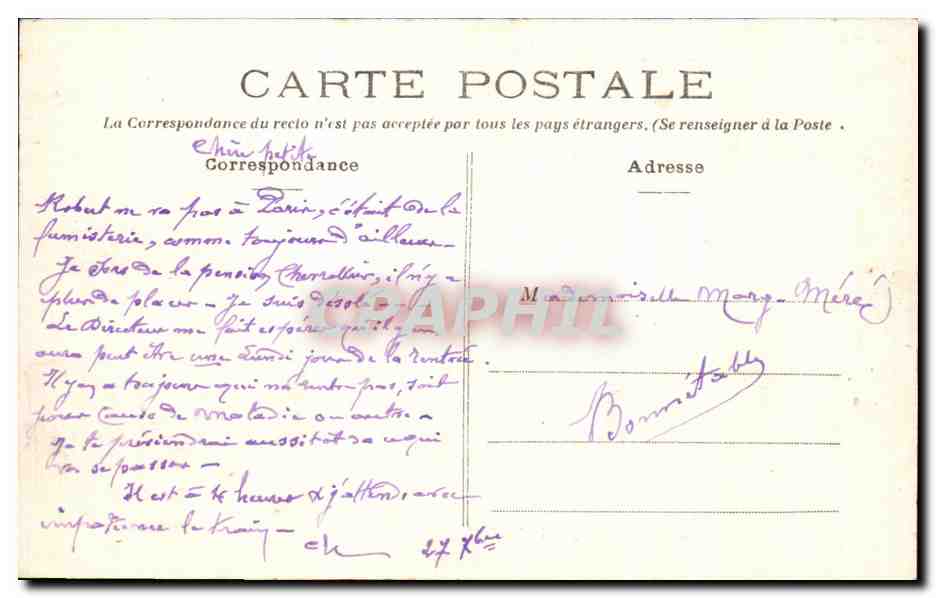 CPA Entree de Francois 1er a Angers Tableau de Lepnepveu — Rückseite