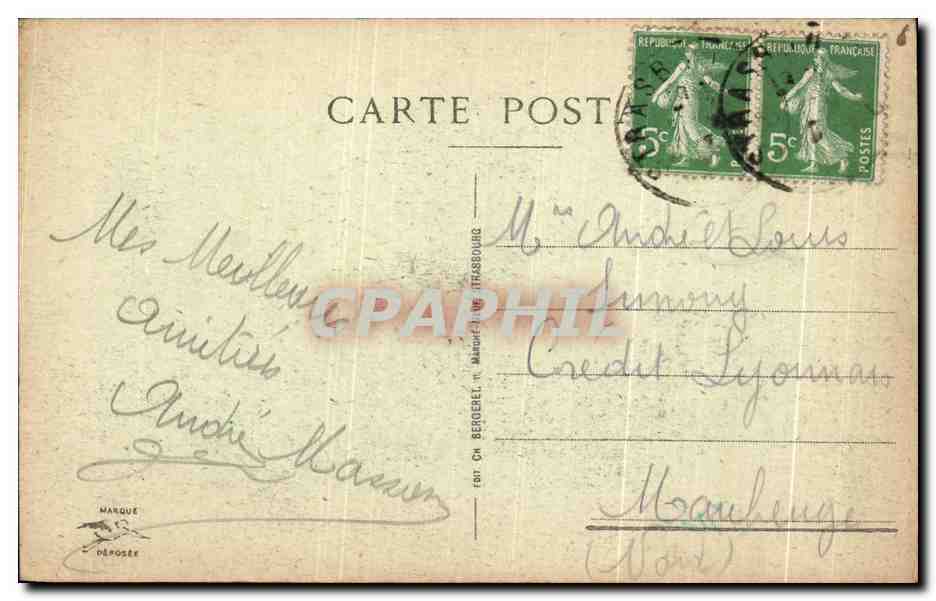 CPA Strasbourg Eglise Protestande de la Garnison — Rückseite