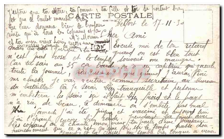Belfort (Territoire) — Le Lion (Longueur 22 mètres ; Hauteur 11 mètres) — Œuvre de Bartholdi — Verso