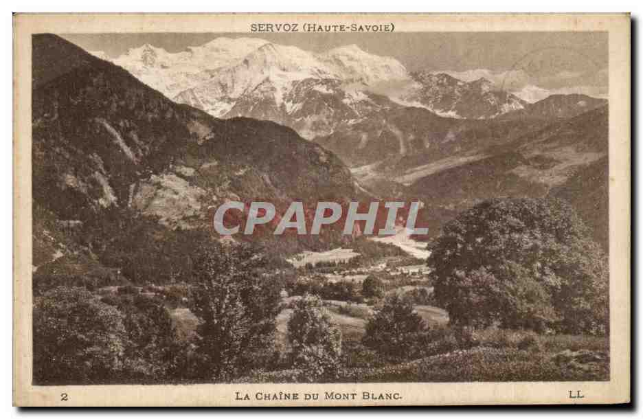 CPA Servoz La Chaine du Mont Blanc