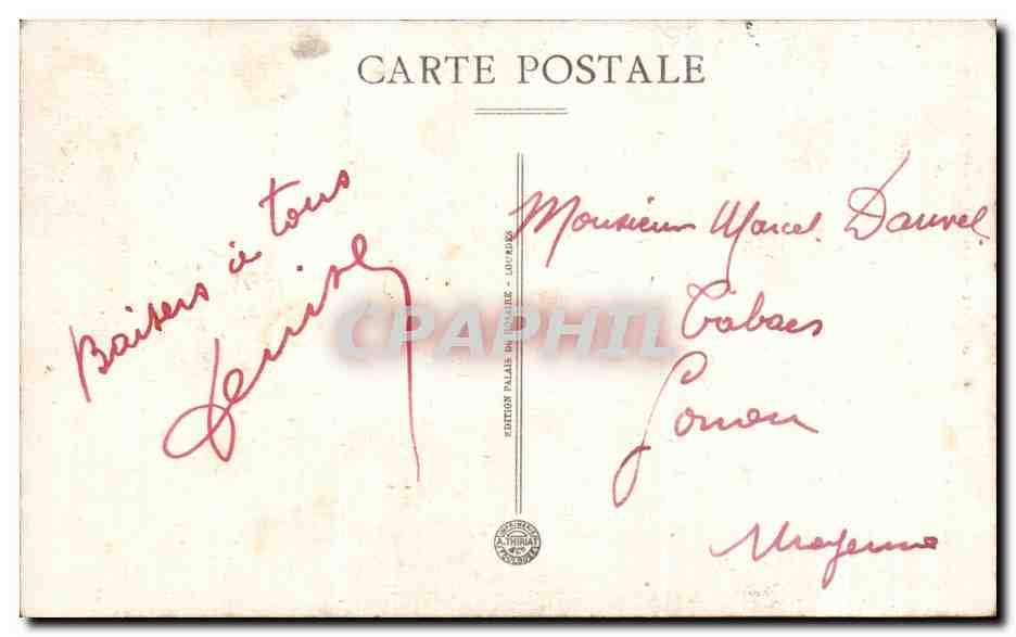 CPA Lourdes Les Sanctuaires et la Gave — Verso