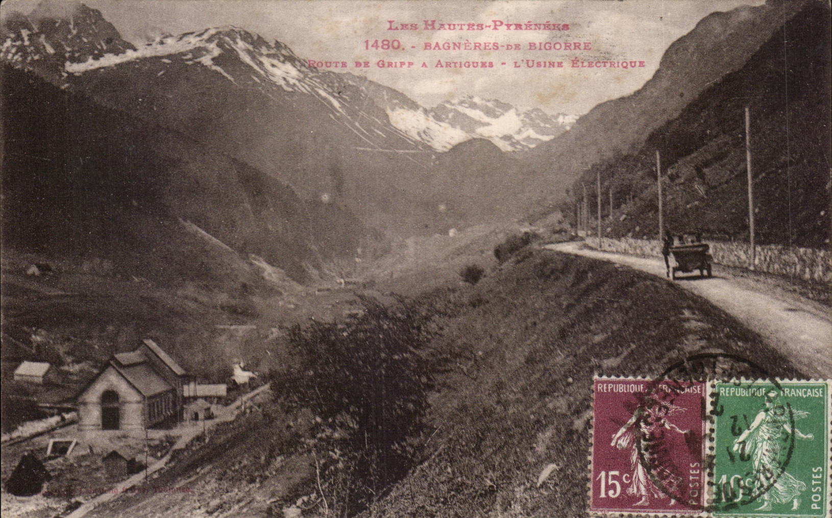 Les Hautes-Pyrénées - 1480 - Bagnères-de-Bigorre - Strada da Griff a Artigues - L'Imola Elettrica