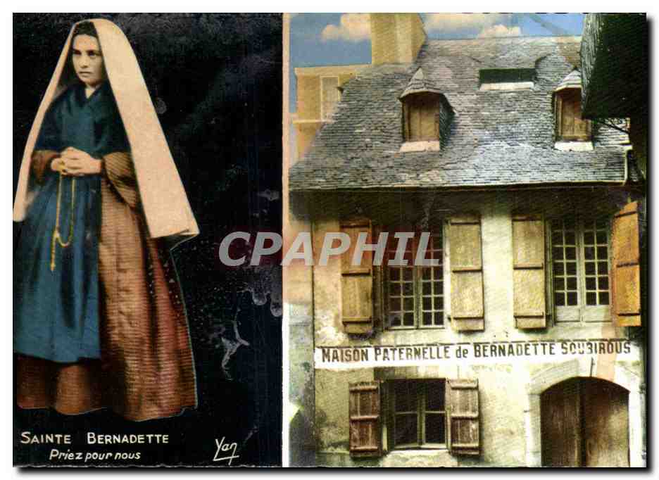 CPA Loudres Bernadette Soubirous et la Maison Paternelle