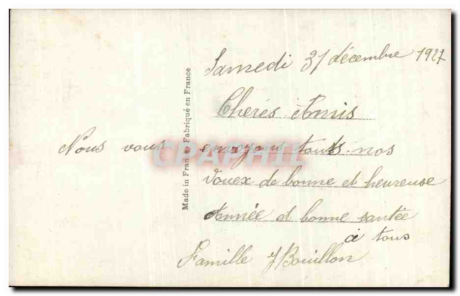 CPA Bonne Annee Fleurs  — Rückseite