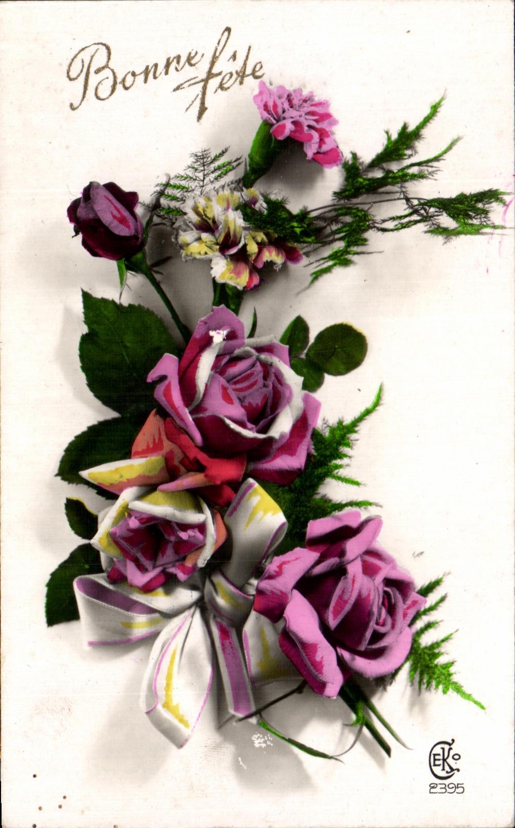 CPA Bonne Fete Fleurs