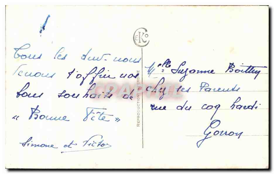CPA Bonne Fete Fleurs — Verso