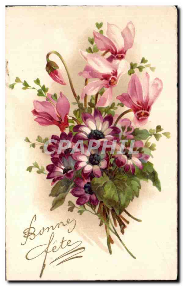 CPA Bonne Fete Fleurs