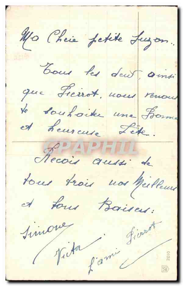 CPA Bonne Fete Fleurs — Back
