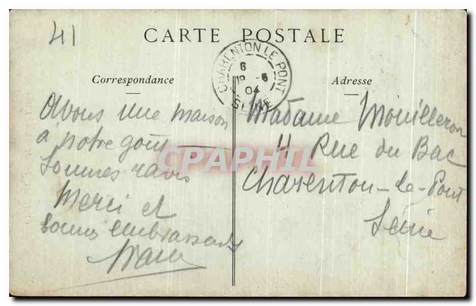 CPA Chateau De Blois L'Attique Gargouille Diable — Verso