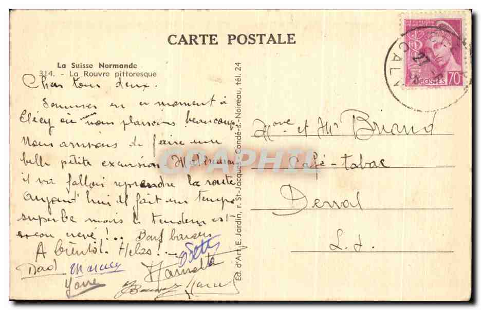 CPA La Suisse Normande La Rouvre Pittoresque — Verso