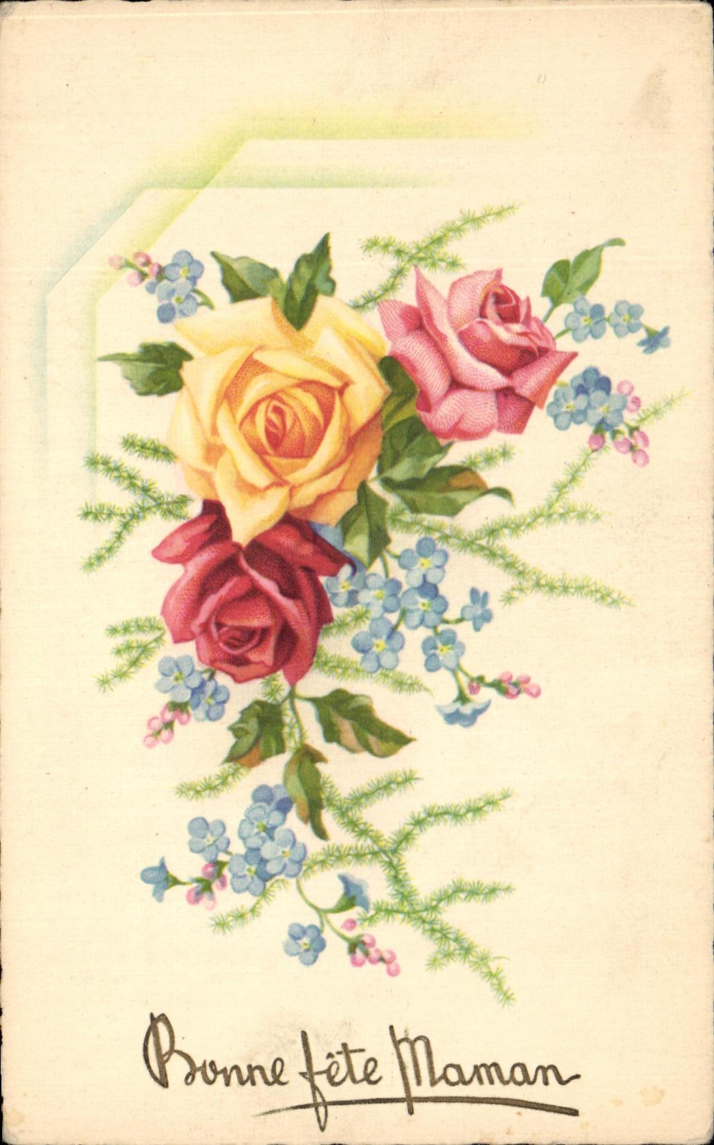 CPA Bonne Fete Maman Fleurs 