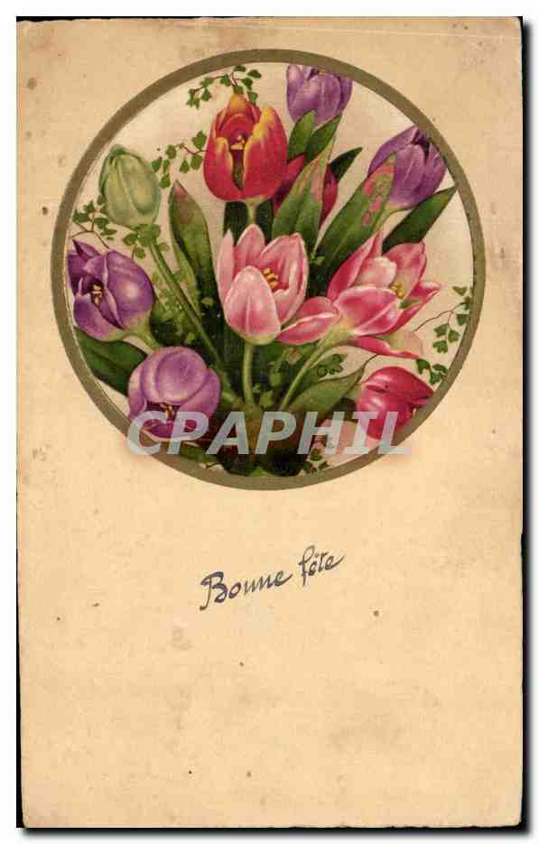 CPA Bonne Fete Fleurs 